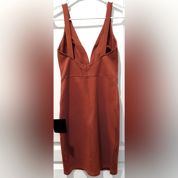 NWT Lulus Perfect Pick Rust Orange Bodycon Mini Dress - Picture 6 of 8